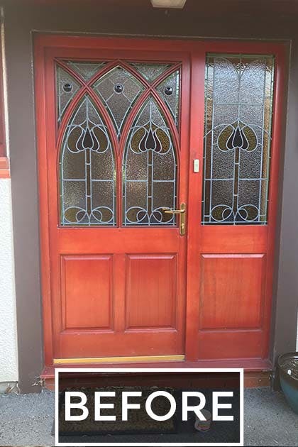 Painted door - before