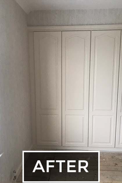 Spray finish to bedroom furniture and wardrobes in Newton