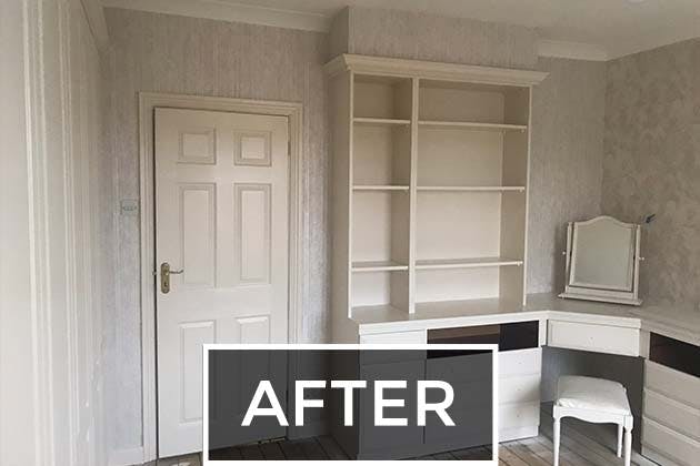 Spray finish to bedroom furniture and wardrobes in Newton